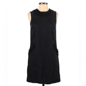 LOFT Black Dress Women sleeveless with ruffles. Size 12